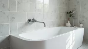 Wykończenie wanny przy ścianie
