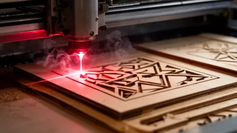 cięcie laserem sklejki