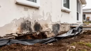 Wykończenie elewacji przy gruncie